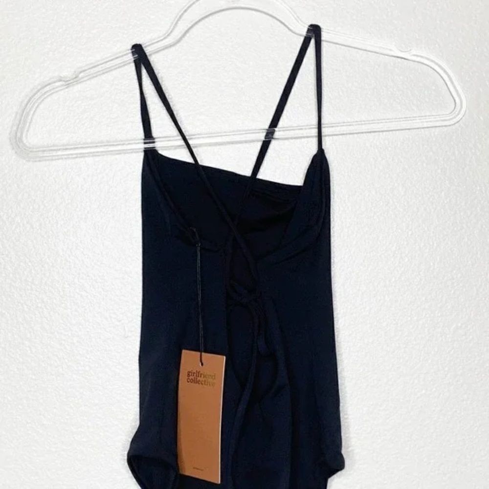 GIRLFRIEND COLLECTIVE Clemente Cross Back Black One Piece Swimsuit XSmall - Picture 5 of 8